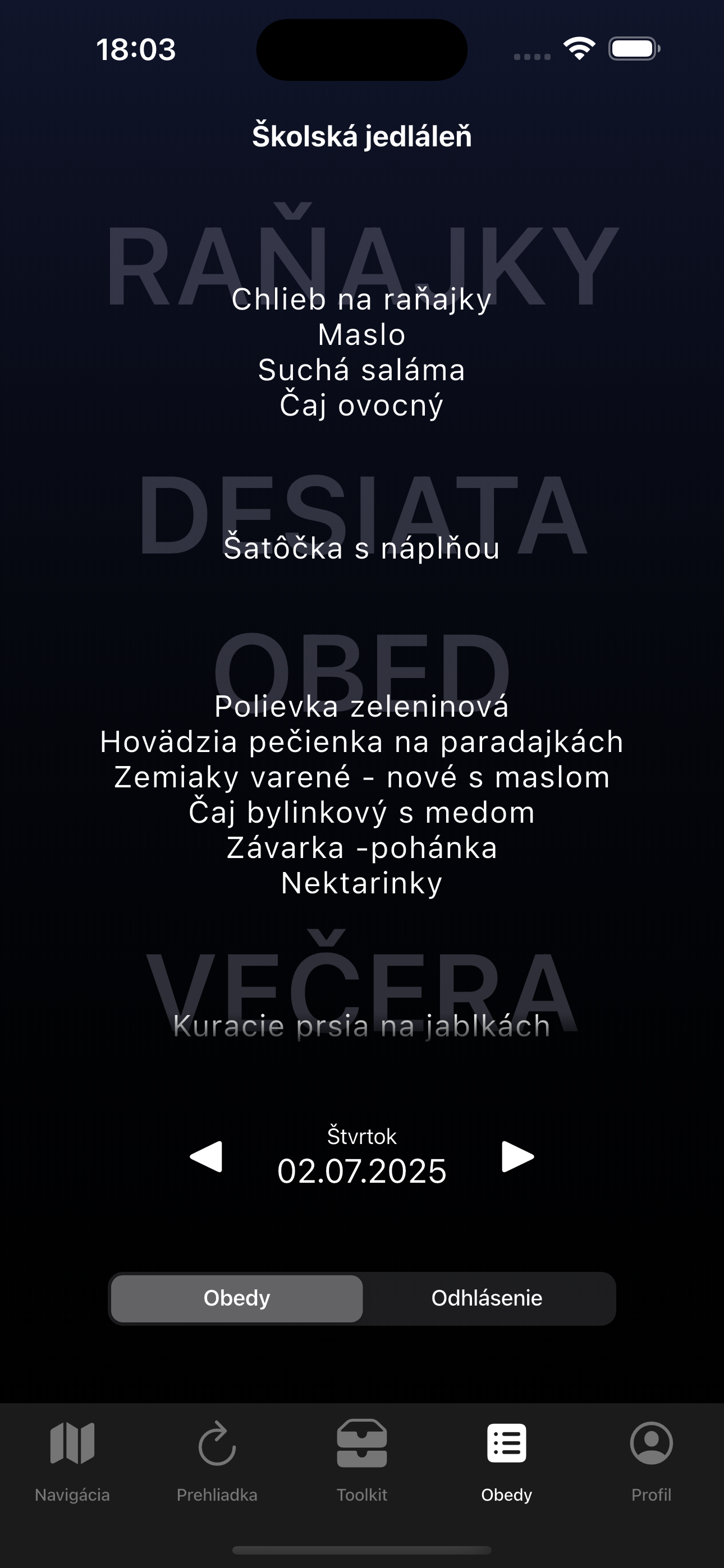 Školský obedový systém