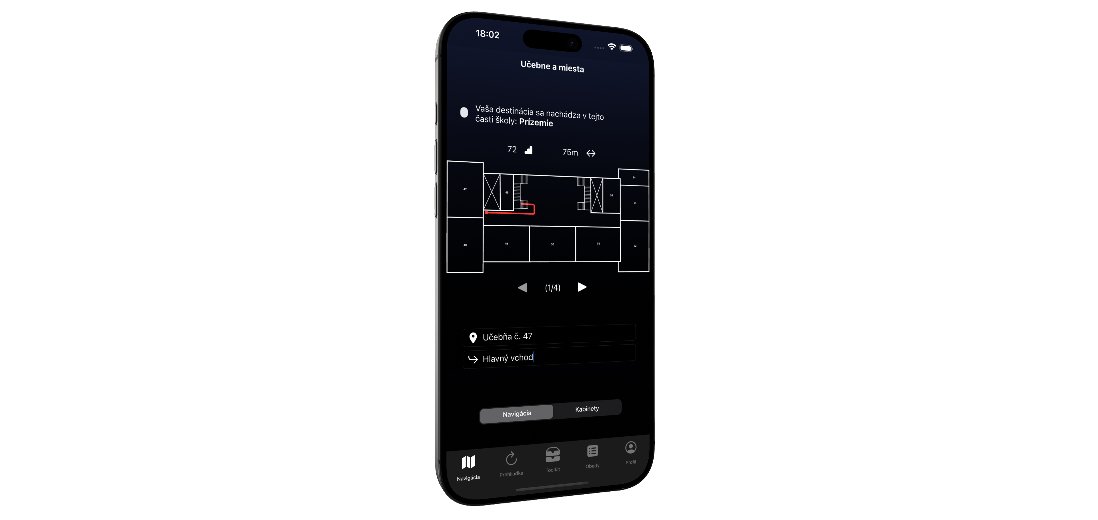Navigácia bez starostí mockup